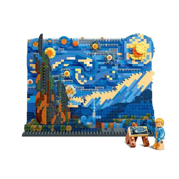 Vincent Van Gogh's Starry Night 3D Microbrick Art Kit - Spark Creativity in Young Artists