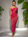 Sophisticated Off-Shoulder Backless Maxi Dress with Eye-Catching Side Split for Women's Formal Events