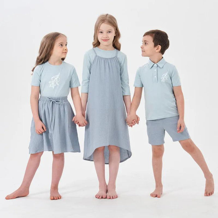 Kids' Summer Muslin Outfit Set