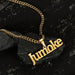 Personalized Unisex Stainless Steel Name Necklace with Chunky Chain