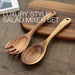 Elegant Acacia Wood Salad Serving Utensils - Sturdy, Essential Kitchen Set