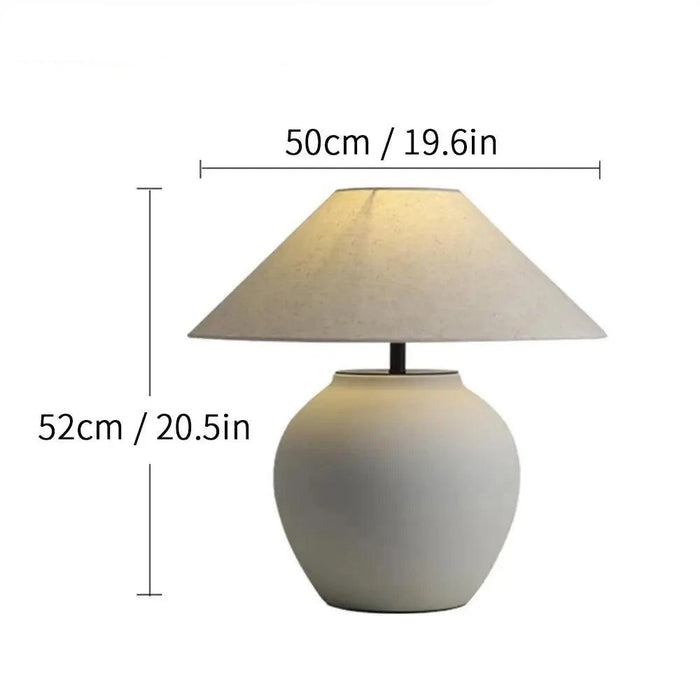 Chic Wabi Sabi Ceramic Table Lamp - Customizable Brightness & Color for Elegant Spaces