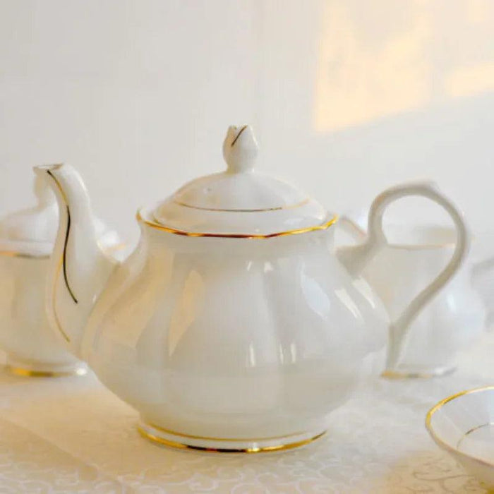 Exquisite European Bone China Tea and Coffee Collection with Phnom Penh Teapot