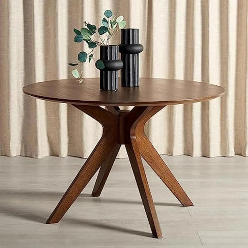 Chic Walnut Round Dining Table from SAFAVIEH Home Couture Collection