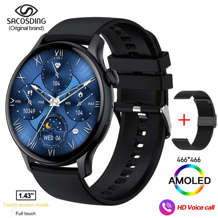 Stylish Women's Bluetooth Smartwatch with Customizable AMOLED Display and NFC Integration