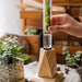 Nordic Chic Glass Test Tube Vase Collection with Wooden Stand - Stylish Hydroponic Plant Display