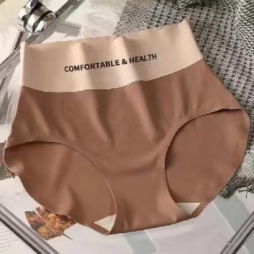 High Waist Seamless Ice Silk Women's Briefs - Ultimate Comfort Invisible Underwear