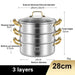 Triple Layer 316 Stainless Steel Steamer: Your Essential Kitchen Partner