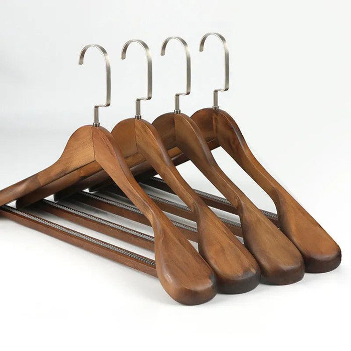 Elegant Solid Wood Suit Hangers - Premium Closet Storage Solution