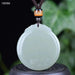 Sterling Silver Mosaic Jade Pendant Necklace