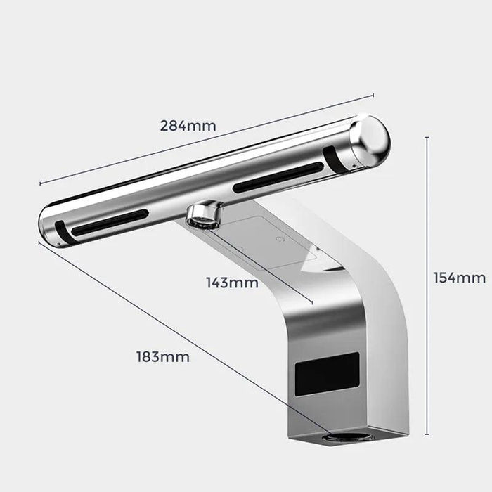 Elegant 2-in-1 Automatic Hand Dryer and Touchless Faucet for Contemporary Bathrooms and Hotels