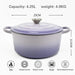 Deluxe Enamelled Cast Iron Soup and Stew Cooking Set - Induction Ready