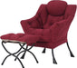 Elegant Lounge Chair Ensemble with Ottoman and Storage Compartment