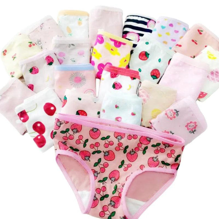 6-Pack Adorable Cotton Briefs for Little Girls - Cozy and Fashionable Underwear for Ages 0-11 Years