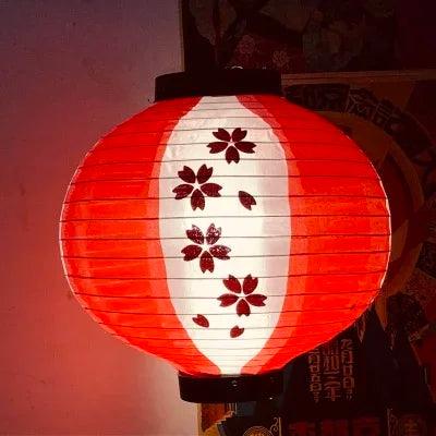 Elegant Handmade Japanese Silk Waterproof Lantern for Outdoor Spaces - 30x30CM