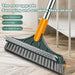 3-in-1 V-Shaped Adjustable Floor Scrub Brush with Extendable Handle for Ultimate Cleaning Efficiency