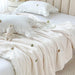 Luxury Summer Soybean Duvet Insert - Double-Layered Cotton Quilt with Elegant Embroidery