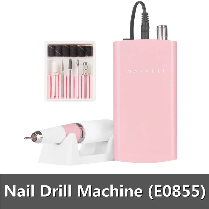 Electric Nail File Kit with 6 Grinding Heads, Rechargeable Battery and Speed Adjustment