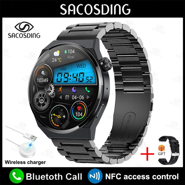 NFC Smartwatch Elite - Comprehensive Health Tracking, Bluetooth Calling & More