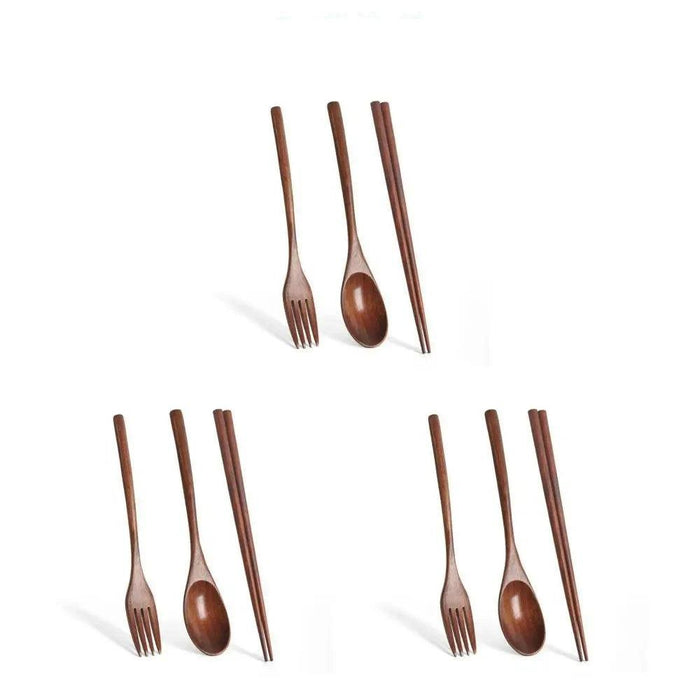 Eco-Chic Japanese Dining Set: Elegant Wooden Spoon & Chopsticks for Gourmet Experiences