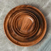 Elegant Acacia Wood Round Serving Platter Set for Japanese Cuisine and Desserts