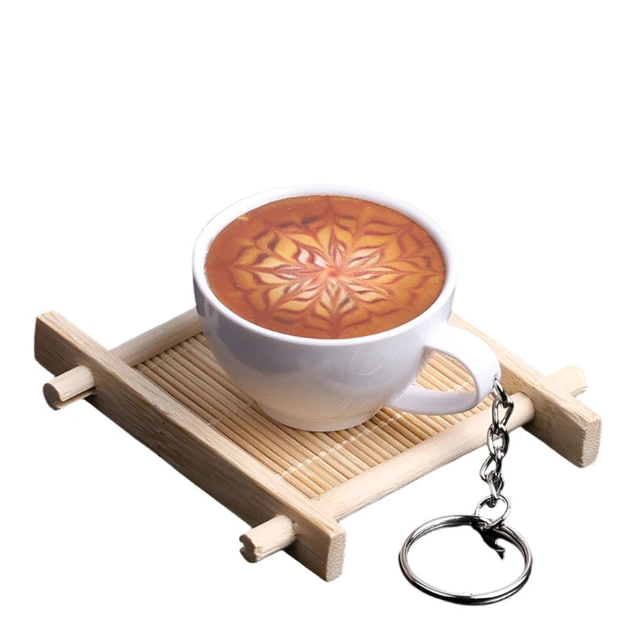 Charming Miniature Resin Coffee and Tea Cup Display Model for Whimsical Décor