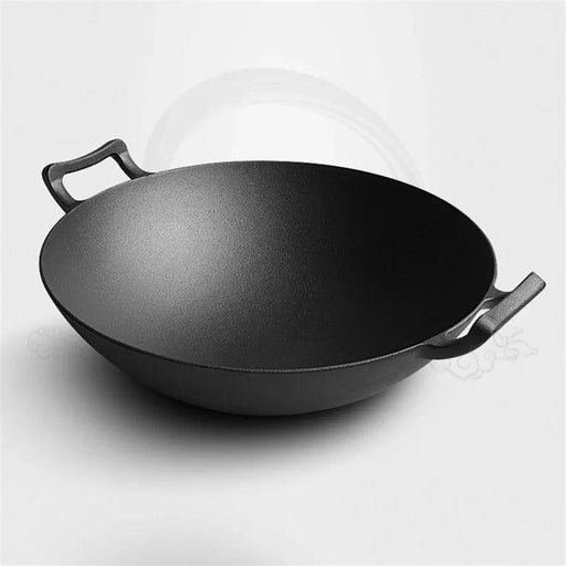 Effortless Cast Iron Skillet with Double Ears - Say Goodbye to Greasy Fumes and Sticking