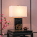 Elegant Marble Table Lamp with Custom Touches: Stylish Contemporary Lighting for Bedroom and Home Décor
