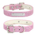 Glamorous Personalized Engraved Leather Dog Collar with Sparkling Accents