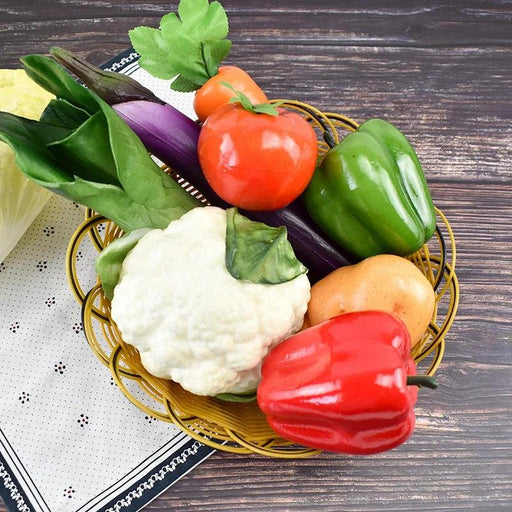 Lifelike Kitchen Vegetable Display Models - Decorative Artificial Ornaments for Culinary Education