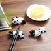 Cute Panda Ceramic Chopsticks Holder - Whimsical Tableware for Chinese & Japanese Dining