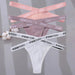 3-Pack Women's Sexy High Waist Cross Strap Cotton G-String Panties