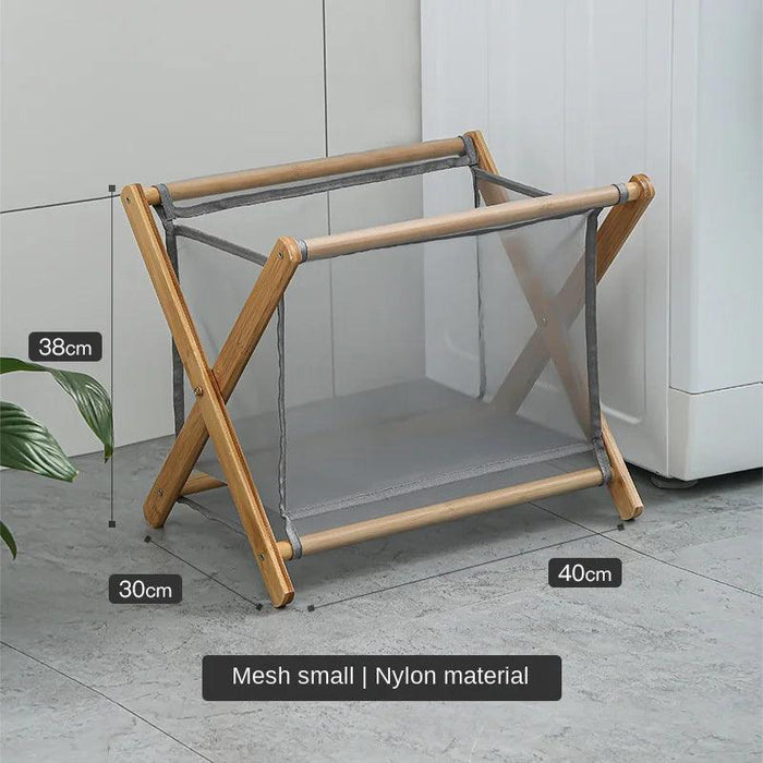 Eco-Friendly Bamboo Foldable Laundry Hamper - Stylish and Space-Saving Storage Solution