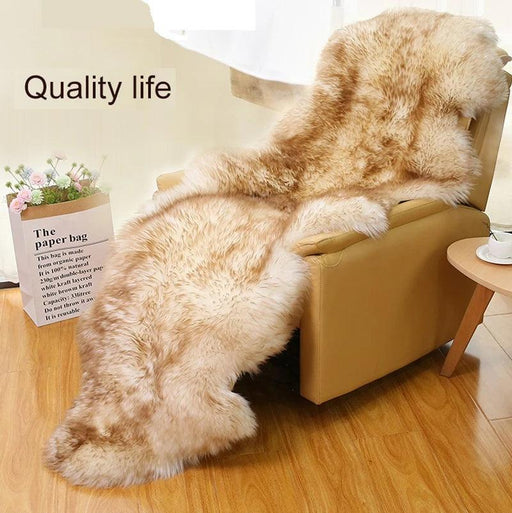 Genuine Sheepskin Luxury Shaggy Rug for Cozy Living Spaces - Soft, Thick Carpet for Sofa and Chair