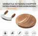 Double Blade Mezzaluna Chopper and Acacia Wood Board Set - Ideal for Efficient Herb, Nut, and Vegetable Preparation