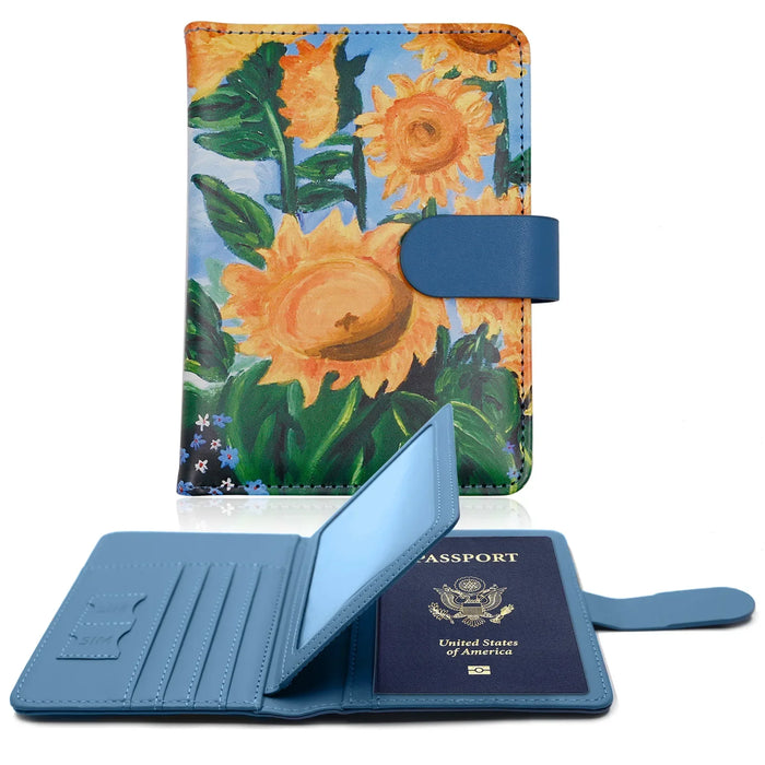 RFID-Blocking Travel Passport Wallet with Stylish Card Organizer