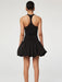 Chic Backless A-line Sleeveless High Waist Dress with Puffy Design for Women in Black