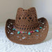Lake Blue Western Cowboy Straw Hat Unisex with Adjustable Size