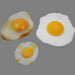 Set of 4 Realistic PVC Fried Egg Figurines - Charming Artificial Omelette Decorations for Home and Education