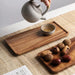 Handcrafted Acacia Wood Rectangle Serving Tray - Elegant Food and Snack Holder for Home and Hospitality