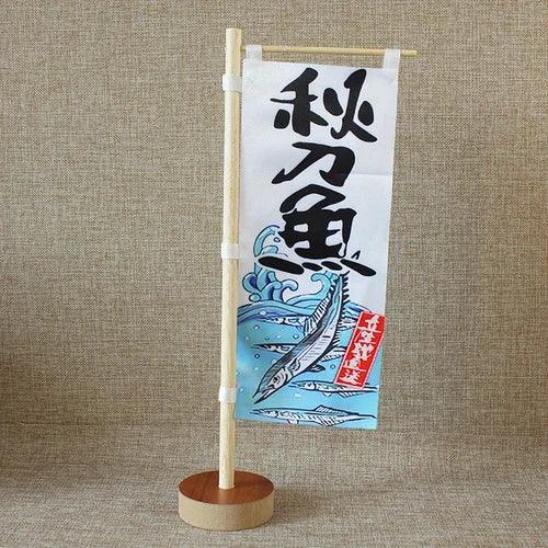 Japanese Sushi Bar Decorative Mini Knife Flags - Premium Quality Waterproof Signage for Authentic Restaurant Ambiance