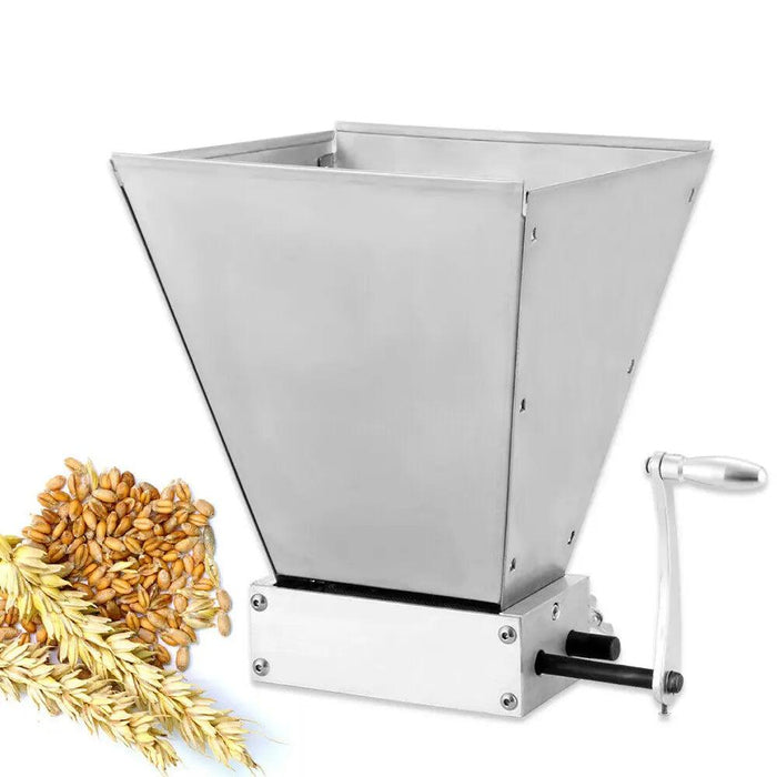 Versatile 4L Capacity Stainless Steel Malt Mill for Home Brewing