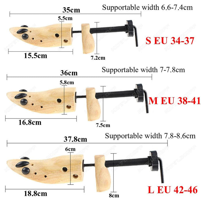 Premium Adjustable Pine Shoe Stretcher for Enhanced Comfort