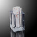 Chic Crystal Glass Toothpick Holder - Stylish Diamond Square Storage Jar for Cotton Swabs and Jewelry on Your Desktop