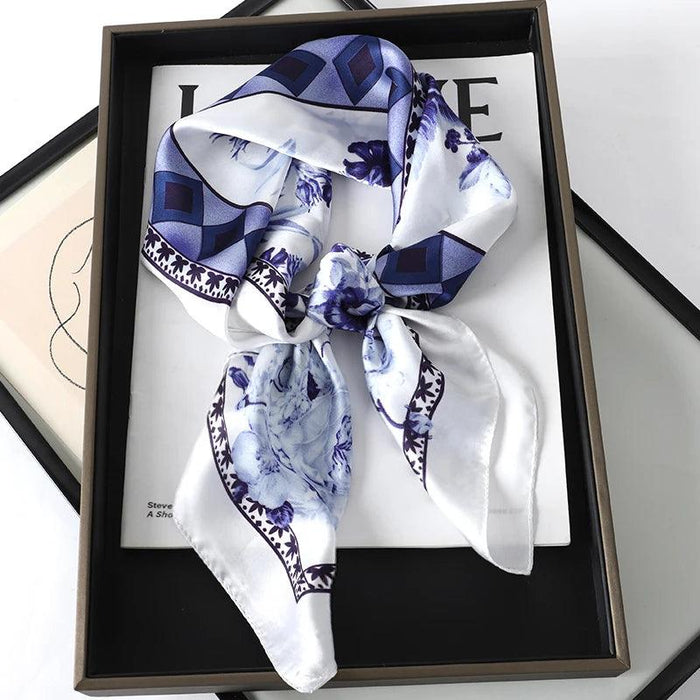 Chic Toddler Elegance: Luxurious 70x70cm Silk Scarf for Ages 6 Months to 4 Years