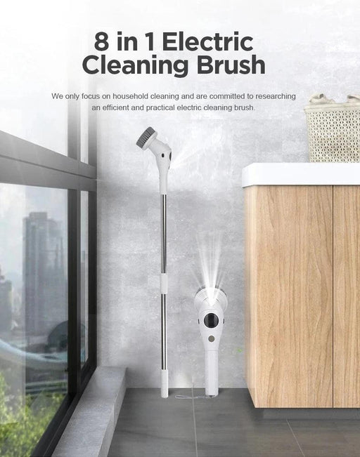 Ultimate Electric Scrubber System with Adjustable Speed and LED Illumination - Comprehensive Home Cleaning Solution