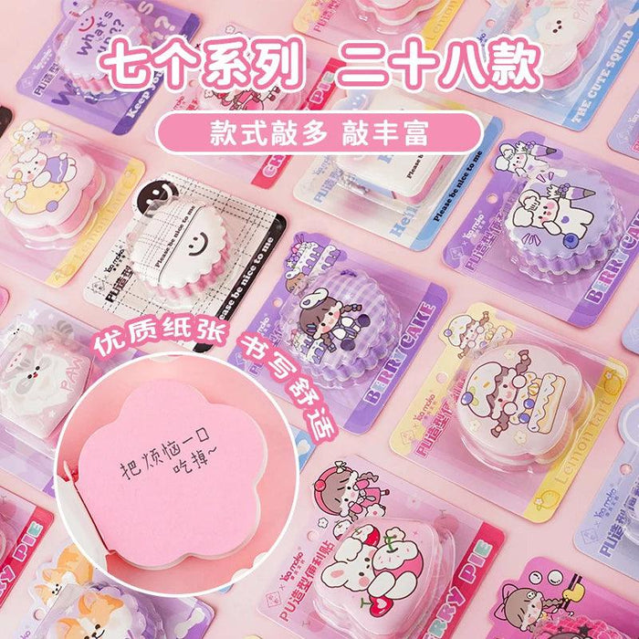 Whimsical Kawaii Mini Notebook and Sticky Notes Set for Creative Note-Taking