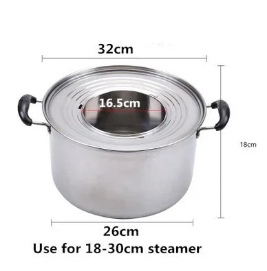 Steamer Pot Combo Set with Bamboo Steaming Kit