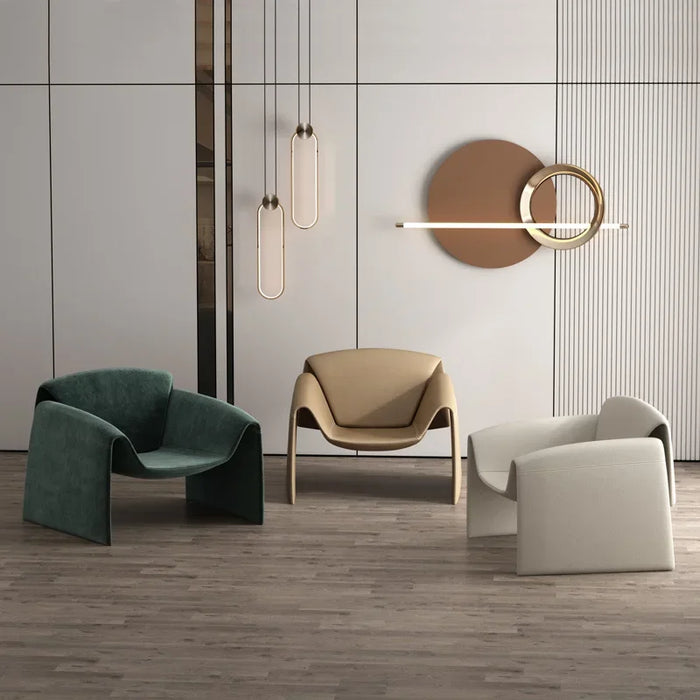 Nordic Elegance: Space-Efficient Leather Armchair for Contemporary Homes