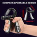 Adjustable Hand Grip Strengthener with Smart Counting Feature - 11-132 lbs Resistance